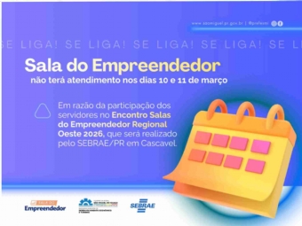 Sala do Empreendedor não terá atendimento nos dias 10 e 11 de março
