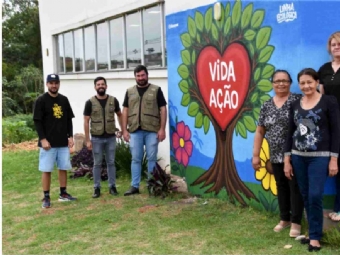 Grafite leva arte e educação ambiental à ONG Vida Ação em São Miguel do Iguaçu