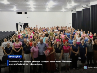 Secretaria de Educação promove formação sobre saúde emocional para profissionais da rede municipal