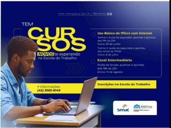 Escola do Trabalho abre inscrições para dois cursos gratuitos na área de informática