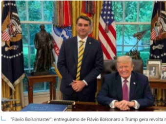 “Flávio Bolsomaster”: entreguismo de Flávio Bolsonaro a Trump gera revolta nas redes