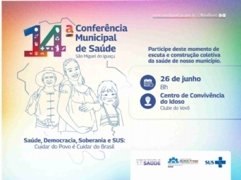 Conferência Municipal de Saúde será realizada no dia 26 de junho
