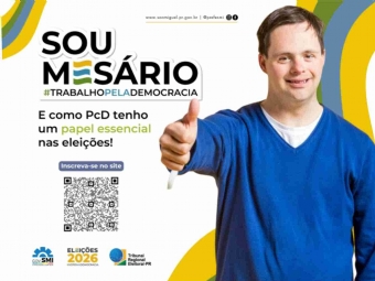 Justiça Eleitoral incentiva participação de pessoas com deficiência como mesários voluntários nas Eleições 2026