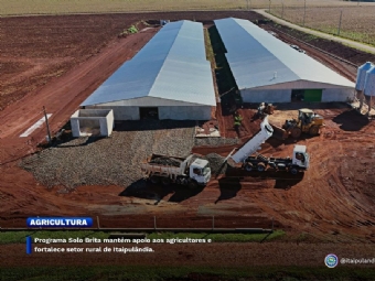 Programa Solo Brita mantém apoio aos agricultores e fortalece setor rural de Itaipulândia.