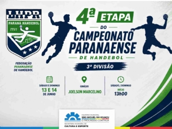 São Miguel do Iguaçu sedia encerramento da primeira fase e quartas de final do Paranaense de Handebol