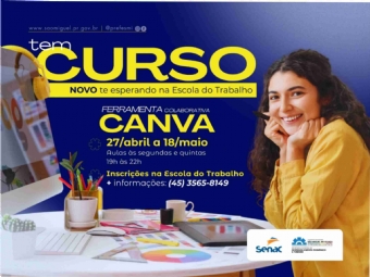 Escola do Trabalho João Manuel Scheffer abre inscrições para curso da Ferramenta Colaborativa Canva