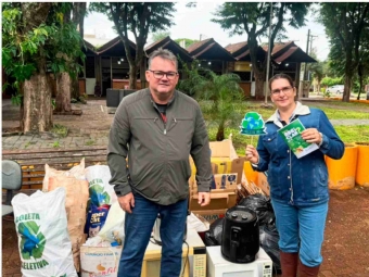 Recicla SMI de maio recebe quase 400 kg quilos de materiais recicláveis