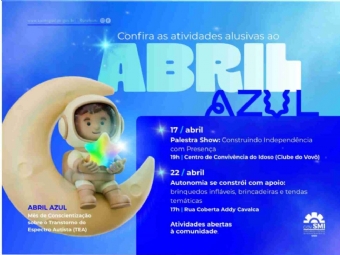 Governo Municipal promove ações de conscientização sobre o autismo durante o Abril Azul