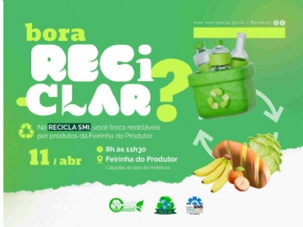 Campanha Recicla SMI de abril será realizada neste sábado (11)