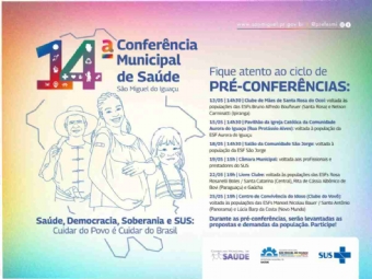Pré-Conferências de Saúde começam nesta quarta-feira (13) em São Miguel do Iguaçu