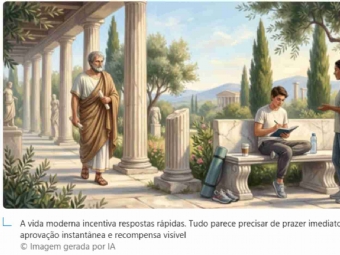 Reflexão de Aristóteles sobre felicidade e propósito: 