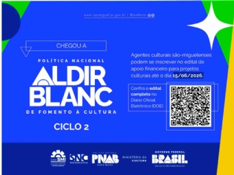 Governo Municipal lança Edital da Política Nacional Aldir Blanc de Fomento à Cultura