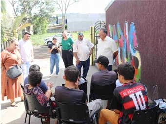 Oficina de grafite é desenvolvido com adolescentes atendidos pela Rede de Proteção do município