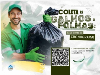 Munícipes devem ficar atentos ao cronograma para a coleta de galhos, folhas e resíduos de jardinagem em 2026