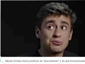 Olhem a gravidade disso: Nikolas Ferreira chama professor de 