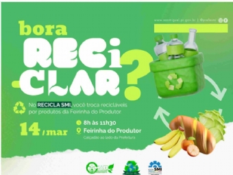 Campanha Recicla SMI de novembro será realizada neste sábado (14)