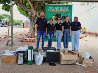 Secretaria de Meio Ambiente realiza campanha de coleta de lixo eletrônico e óleo de cozinha em Itaipulândia